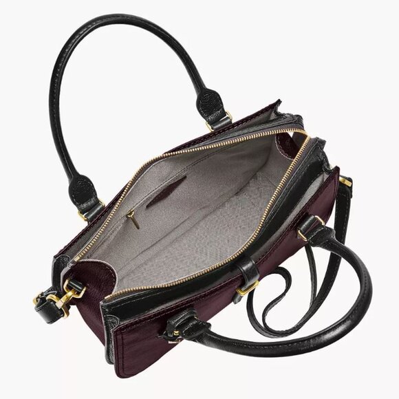 Fossil Ryder Leather Satchel - Fig Colour - Picture 2 of 7